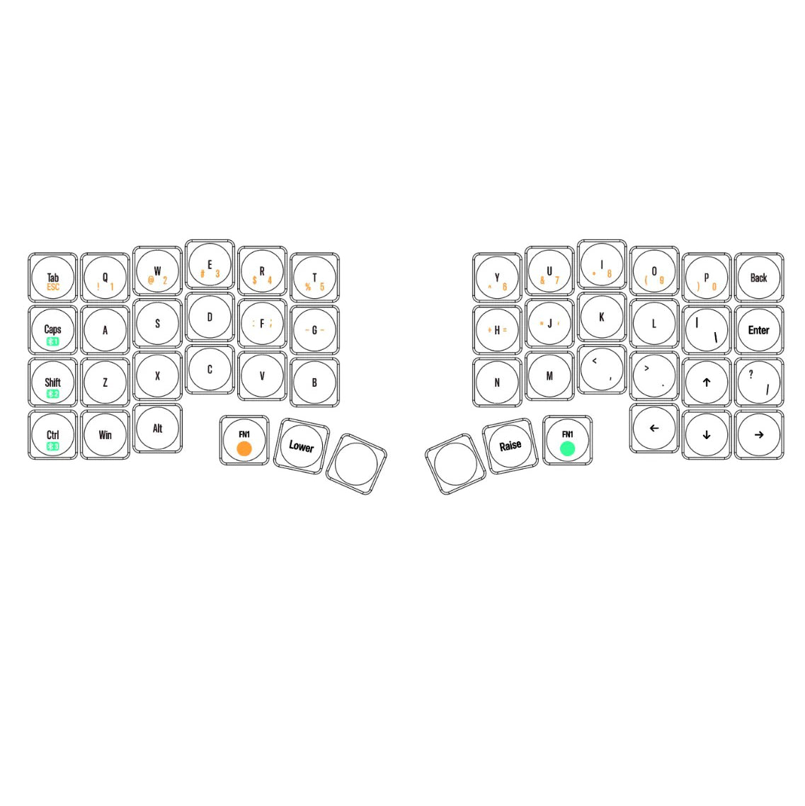 Cornix Split Low Profile Keyboard