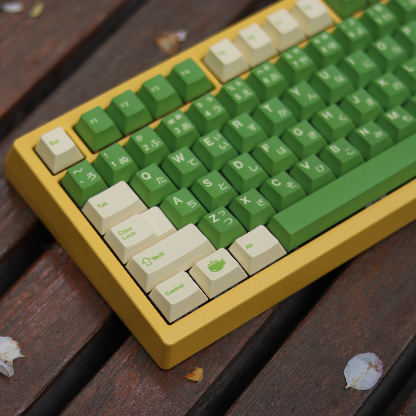 GMK Cream Matcha Keycap Set, Cherry Profile, Dye Sub PBT Key Cap