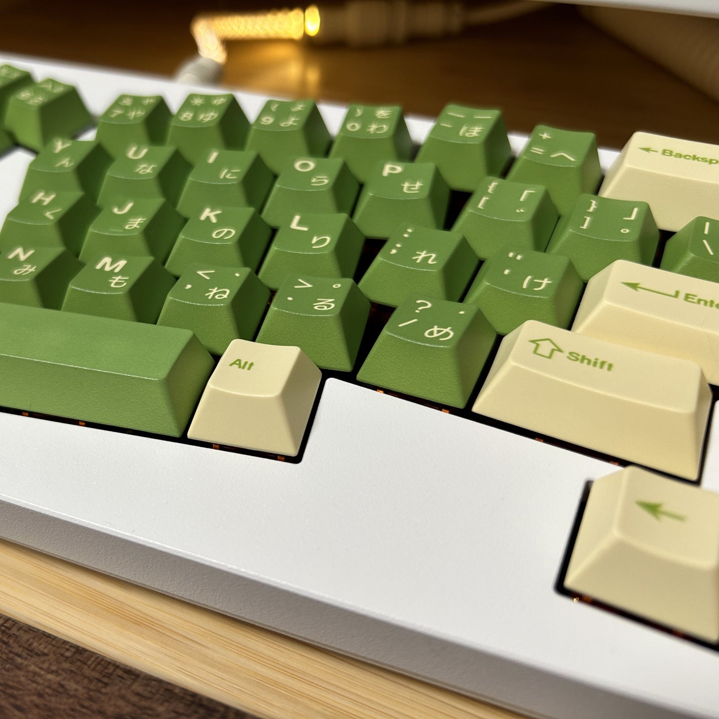 GMK Cream Matcha Keycap Set, Cherry Profile, Dye Sub PBT Key Cap