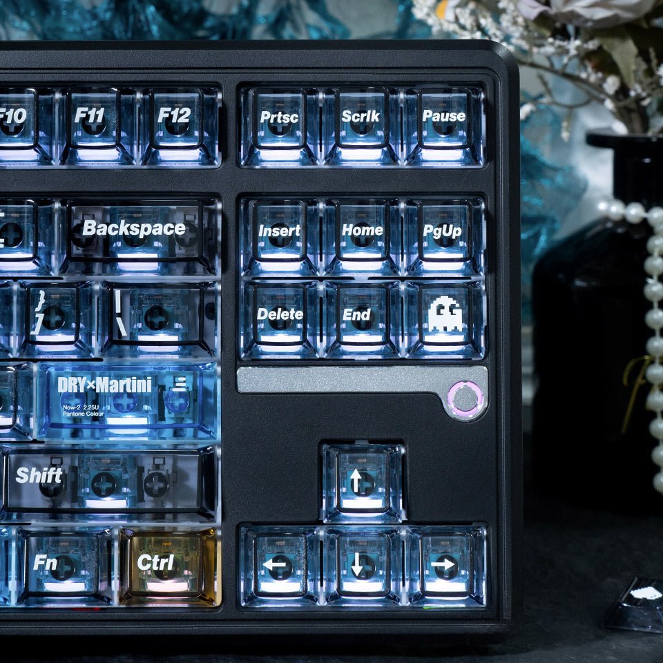 Crystal Forest Transparent PC Keycap Set, Cherry Profile, Silk Screen Key Cap