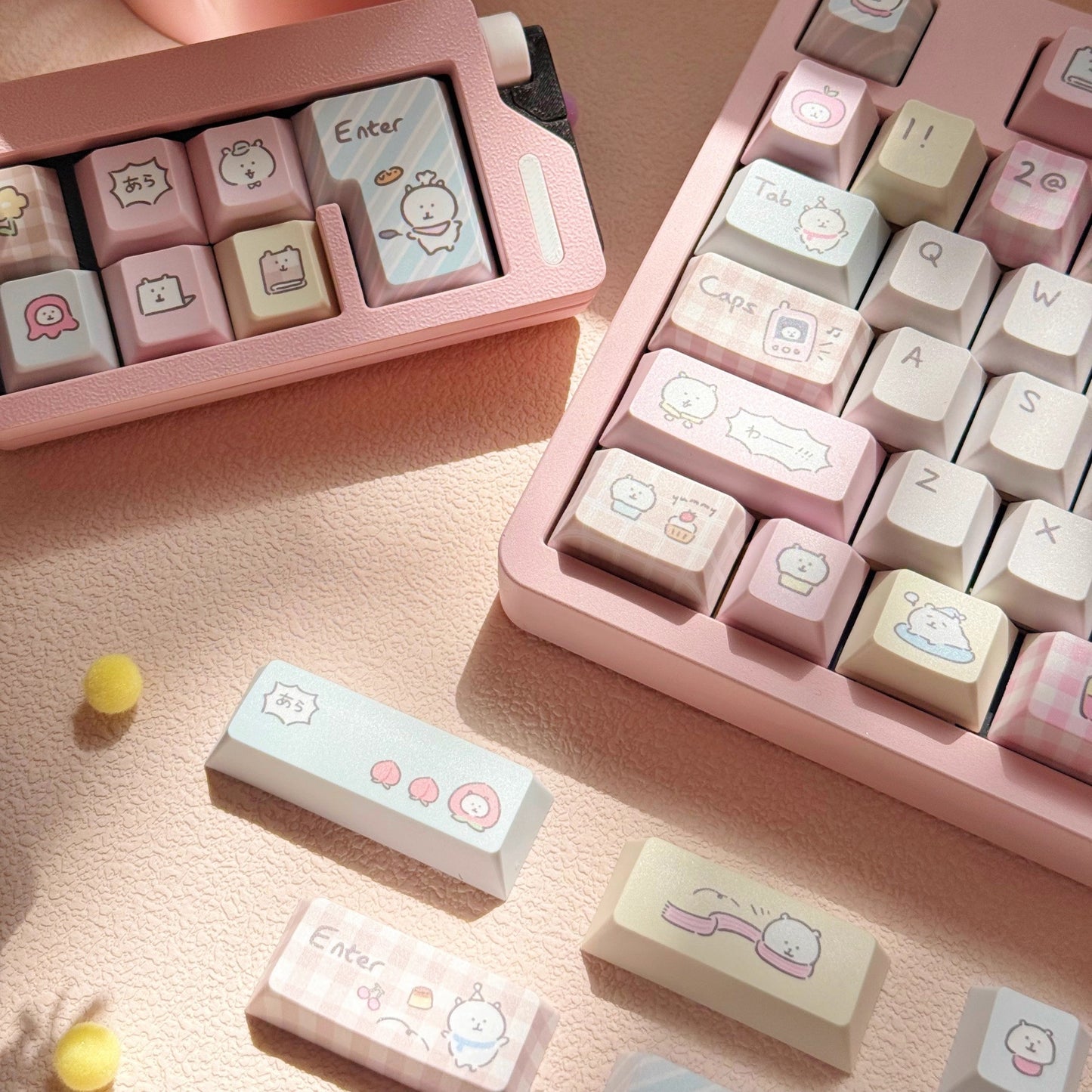 Bear Cute Keycap Set, Cherry Profile, Dye Sub PBT