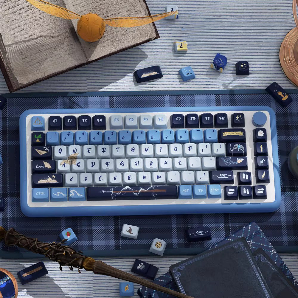 Ravenclaw (Blue) Cute Keycap Set, MDA/Cherry Profile, PBT Dye Sub Key Cap
