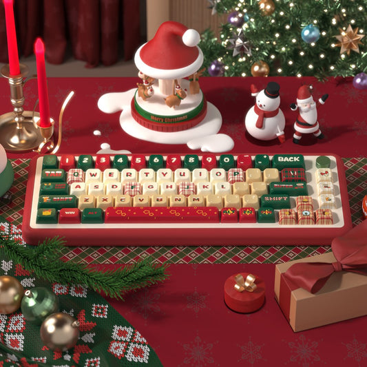 Christmas Cute Keycap Set, MDA/Cherry Profile, PBT Dye Sub Key Cap