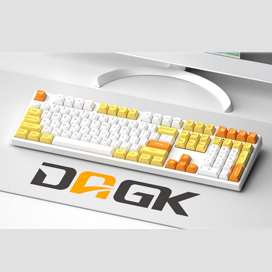 Teak Yellow DAGK Keycap Set, ASA Profile, Double Shot ABS Key Cap