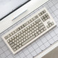 Classic Retro Beige Keycap Set, Cherry Profile, Double Shot ABS Key Cap