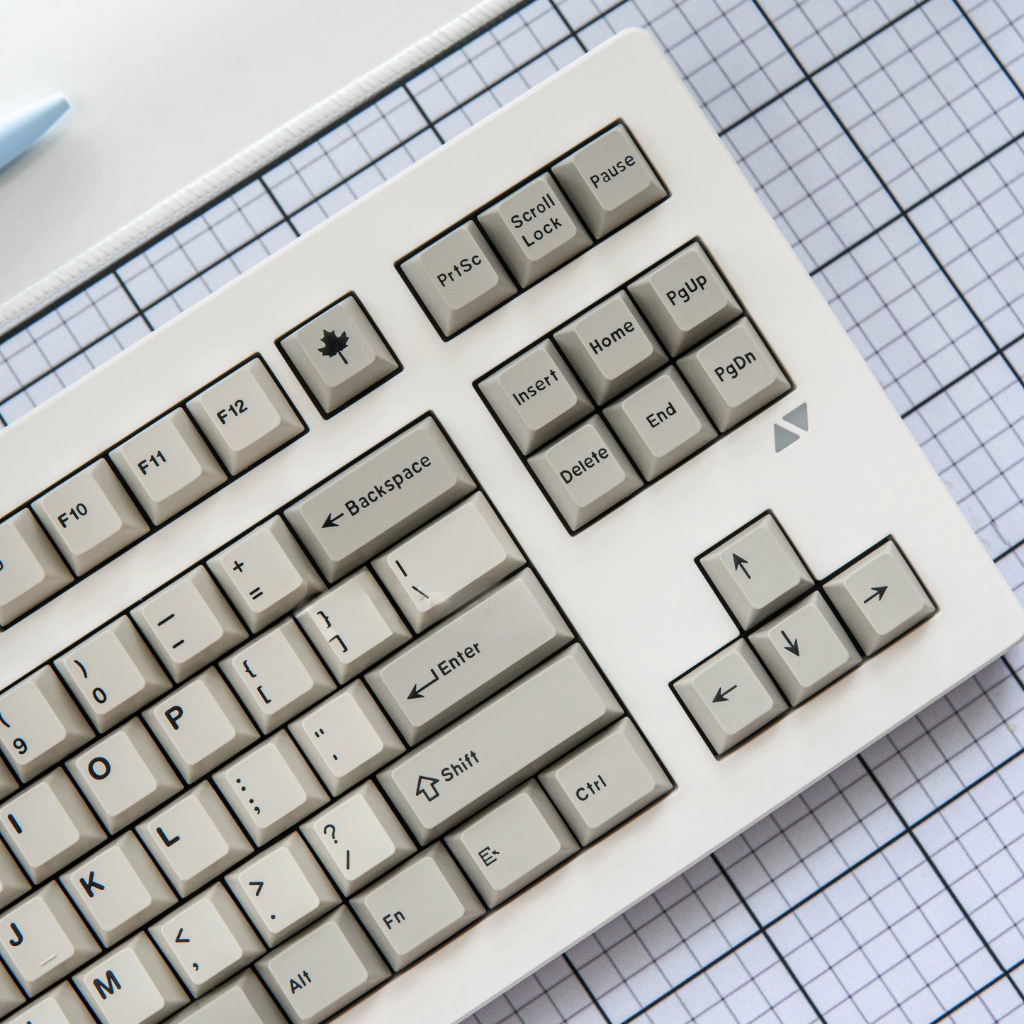 Classic Retro Beige Keycap Set, Cherry Profile, Double Shot ABS Key Cap