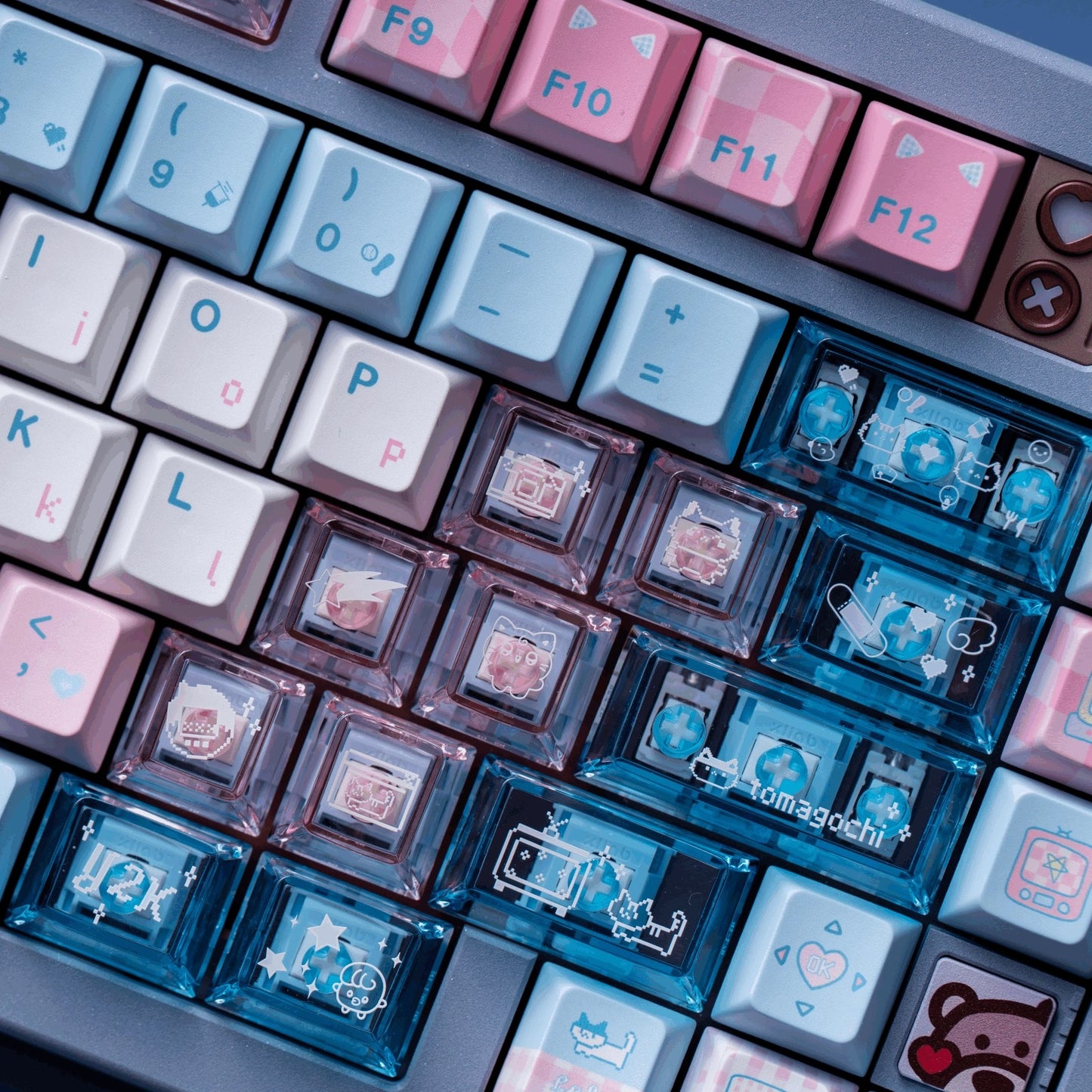 Soulcat Digital Meow Keycap Set, Cherry Profile, Dye Sub PBT + PC Transparent