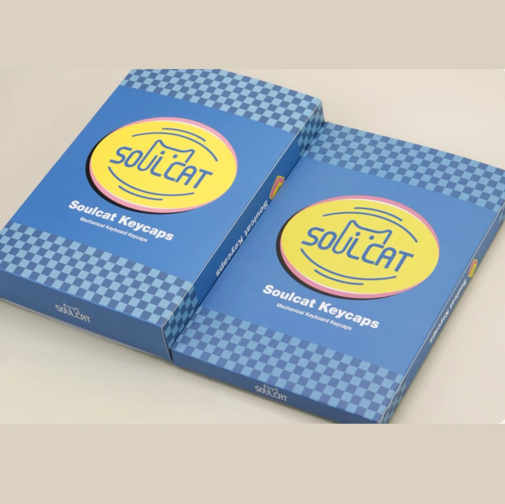 Soulcat Digital Meow Keycap Set, Cherry Profile, Dye Sub PBT + PC Transparent