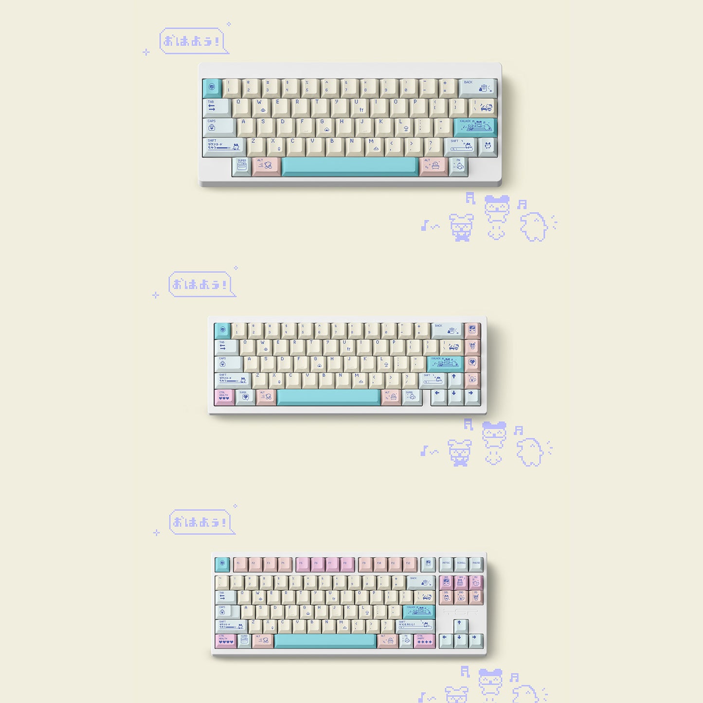 FBB Digital Pet Keycap Set, Cherry Profile, Dye Sub PBT
