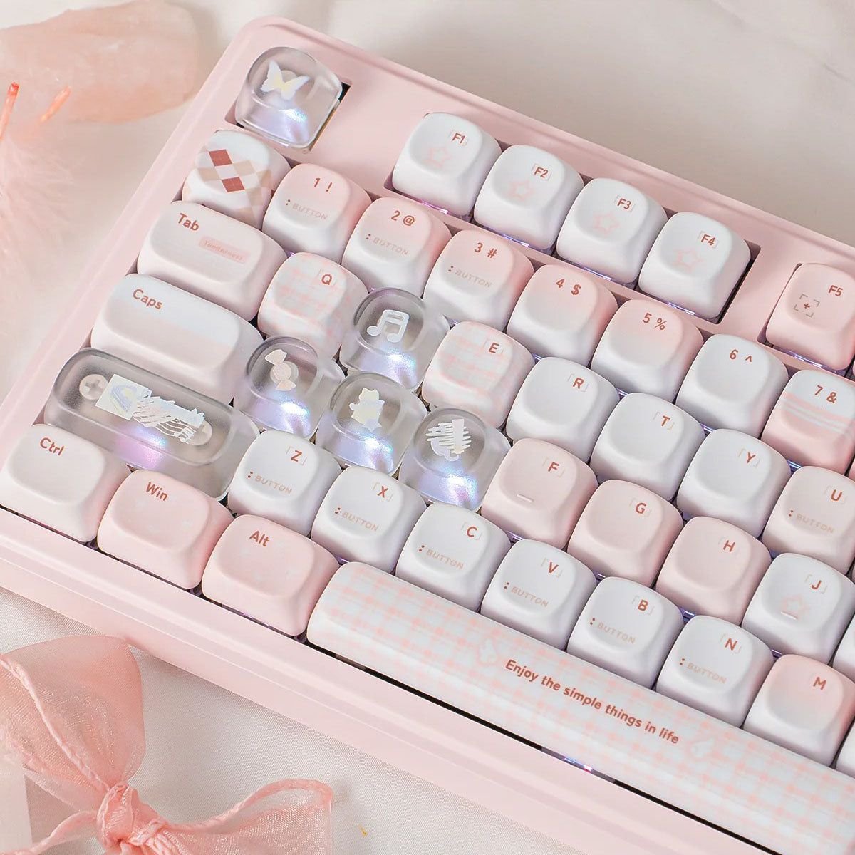 DM104 Mechanical Keyboard with LCD Screen and Media Knob Barebone