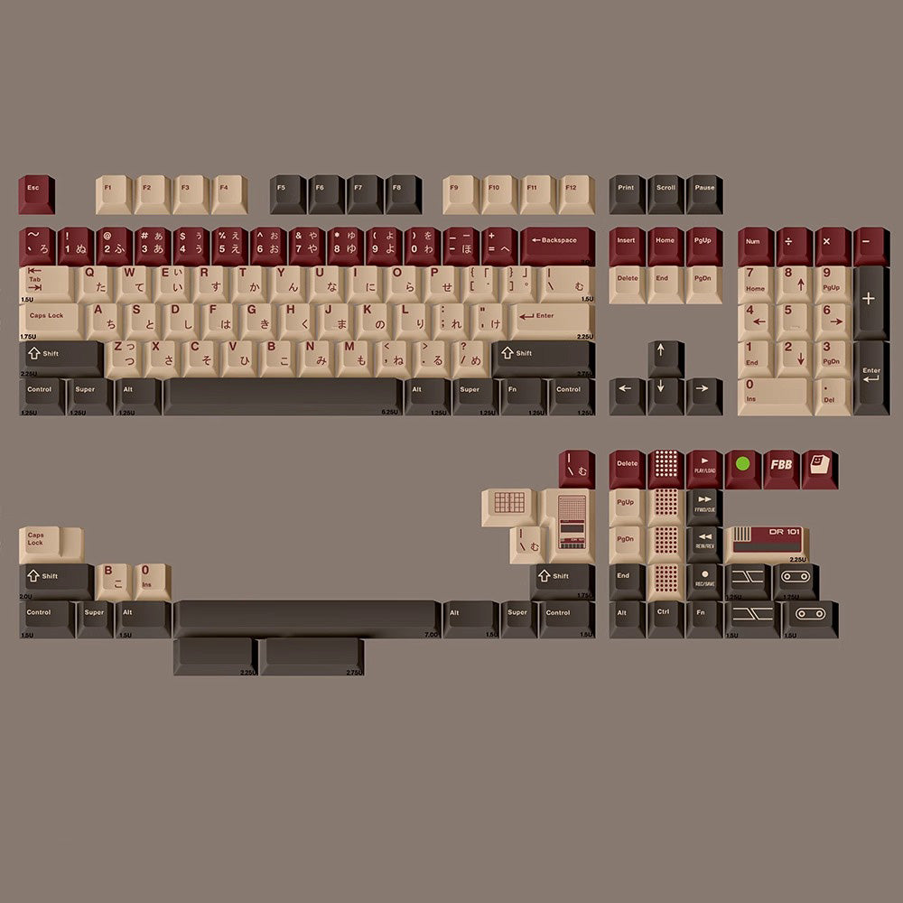 FBB DR101-JP Keycap Set, Cherry Profile, Dye Sub PBT