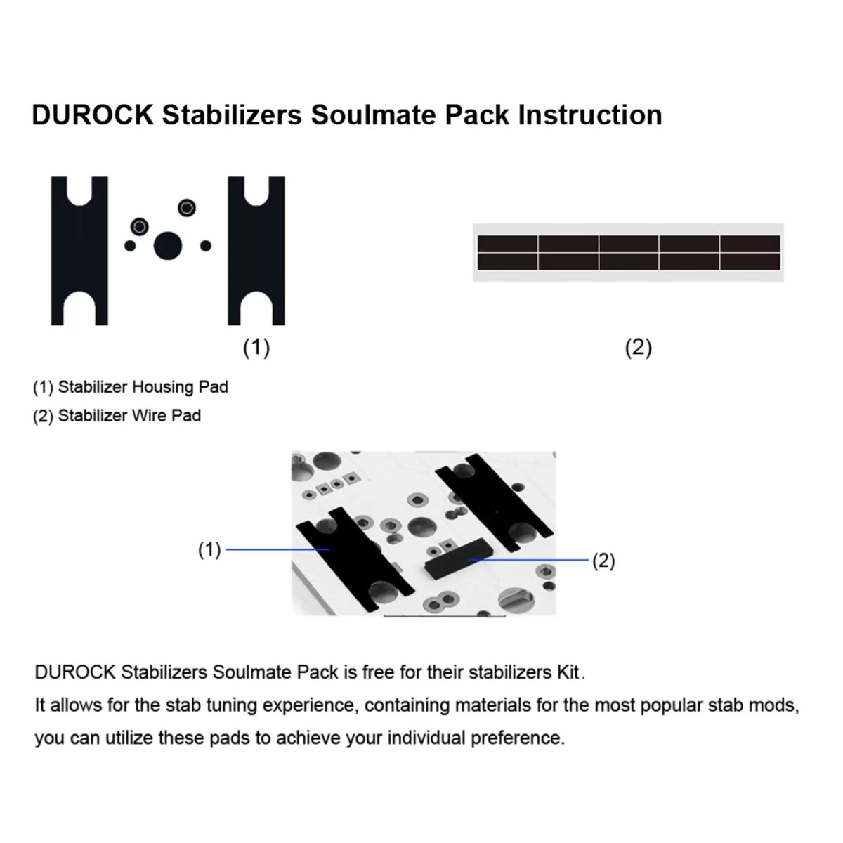 Durock V3 PCB Screw-in Stabilizers