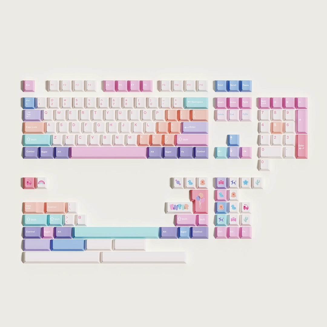Et Studio Color Balloons Cute Keycap Set, Cherry Profile, Dye Sub PBT Key Cap