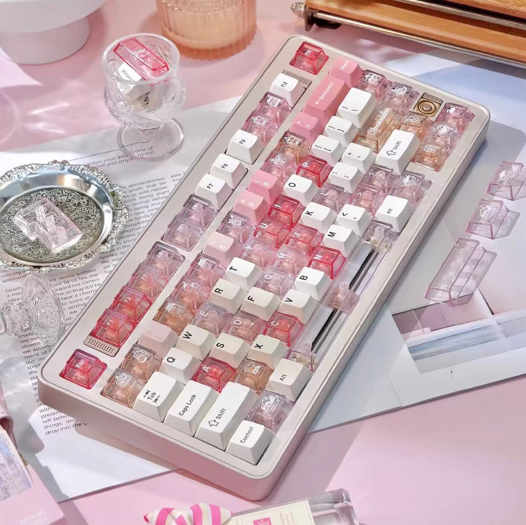 Et Studio Cheese + PC/Berry Guacamole Cute Keycap Set - Thumbnail 3