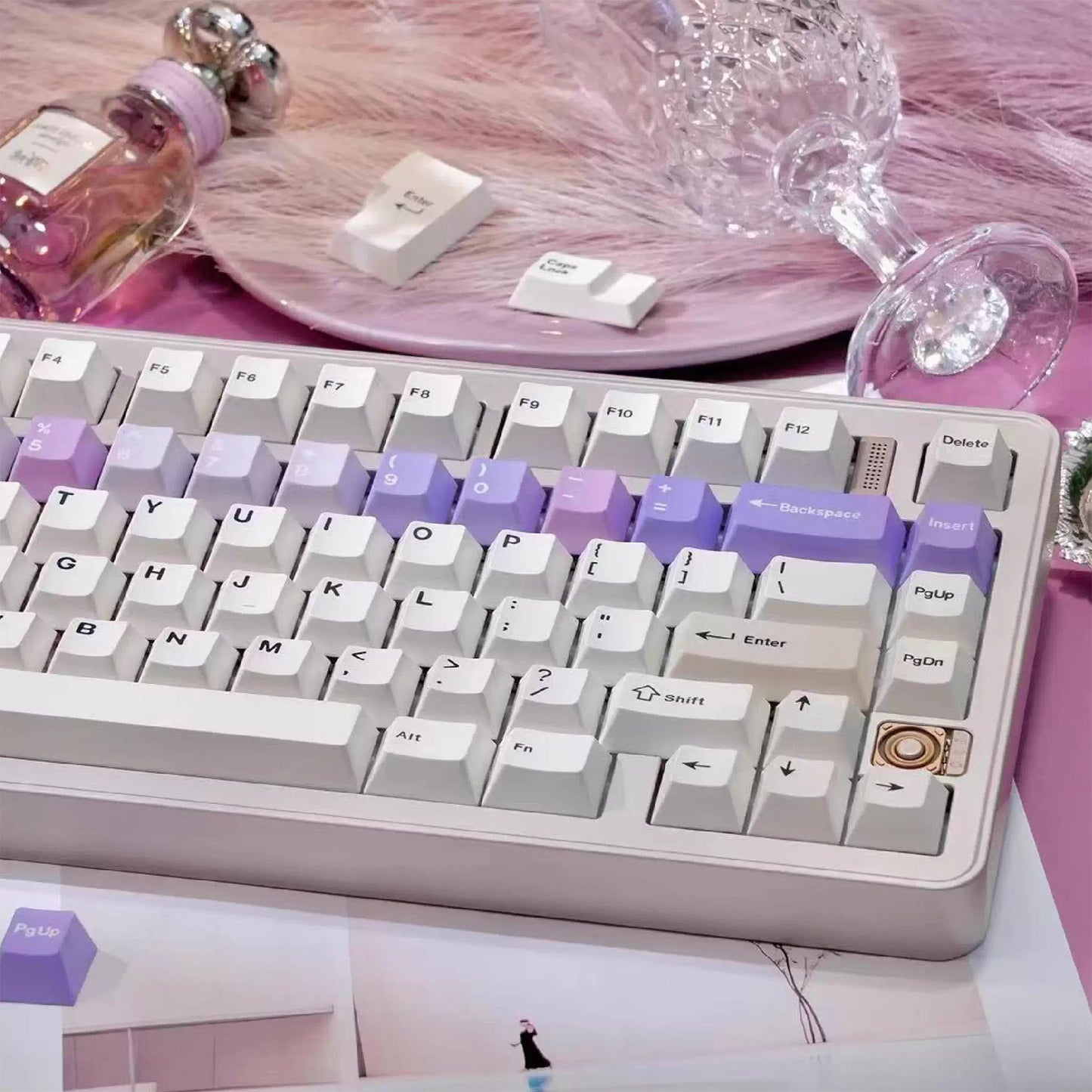 Et Studio Cheese + PC/Berry Guacamole Cute Keycap Set, Cherry Profile