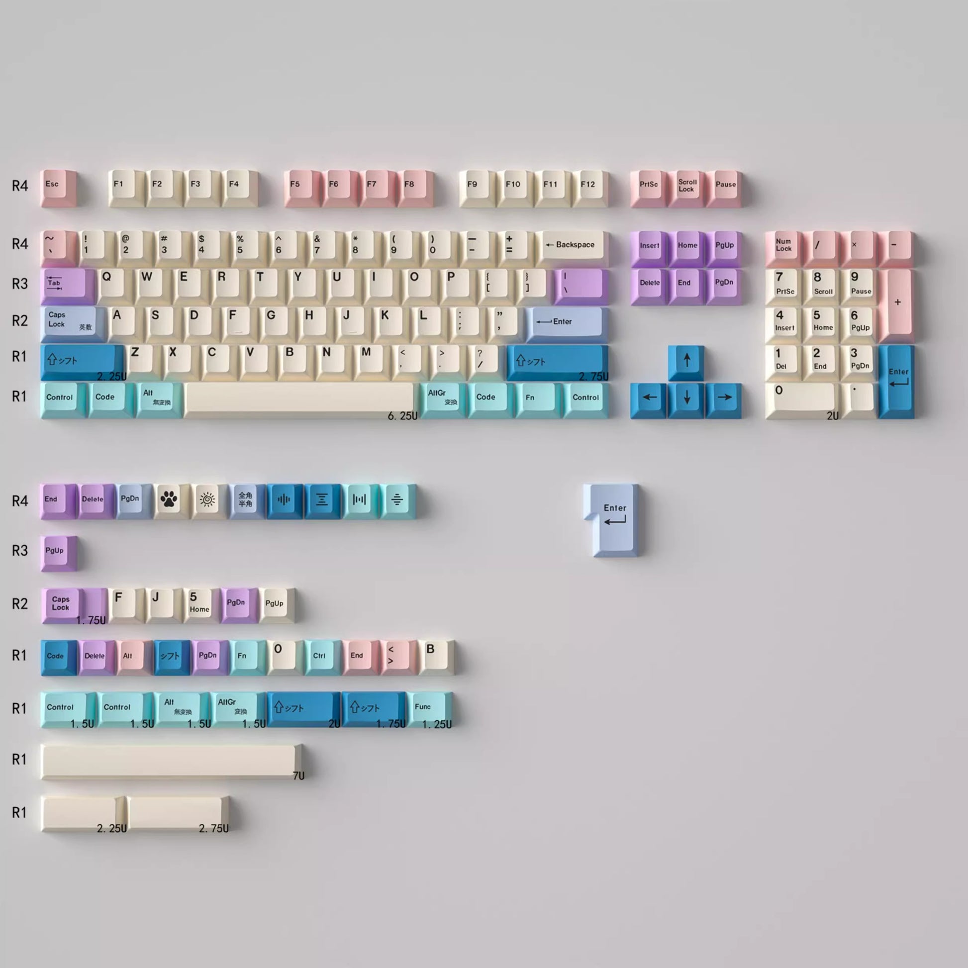 GMK Fairy R2 Keycap Set, Cherry Profile, PBT Dye Sub Key Cap – Nouvolo