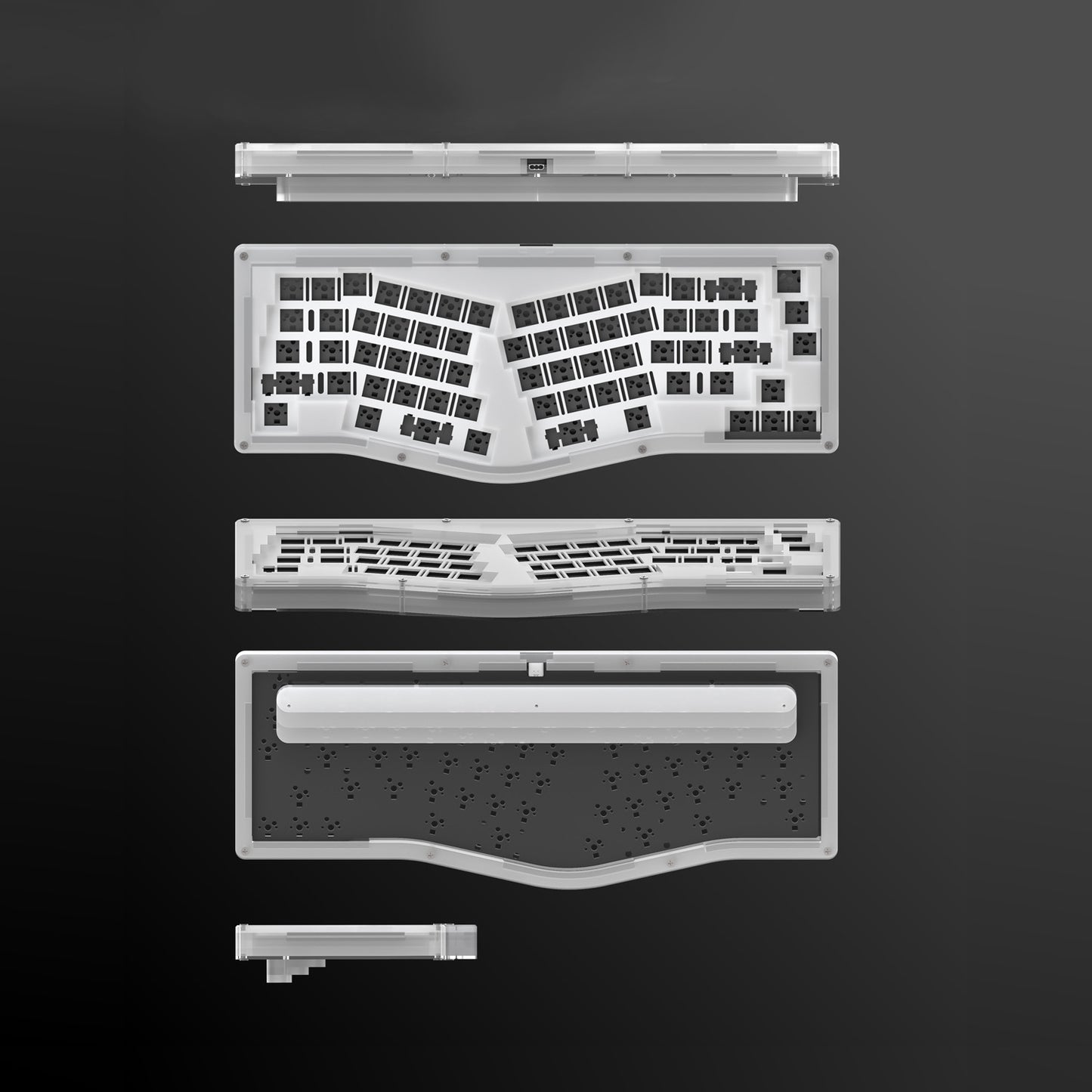 Fancy Alice 66 Transparent Gasket Mechanical Keyboard Barebone