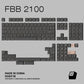 FBB 2100 Minimalist Mac Keycap Set, Cherry Profile, Dye Sub PBT
