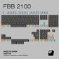 FBB 2100 Minimalist Mac Keycap Set, Cherry Profile, Dye Sub PBT