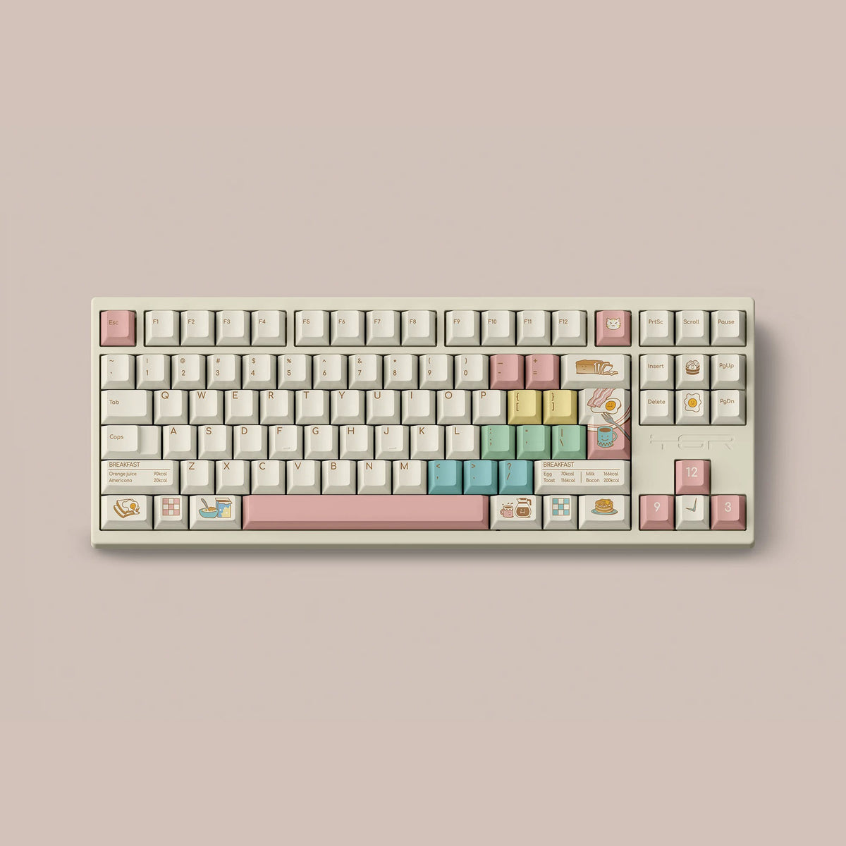 FBB Breakfast Keycap Set, Cherry Profile, Dye Sub PBT
