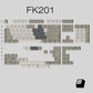 FBB FK201 Retro Japanese Keycap Set, Cherry Profile, Dye Sub PBT