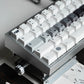 FBB Opxy White/Black Keycap Set, Cherry Profile, Dye Sub PBT