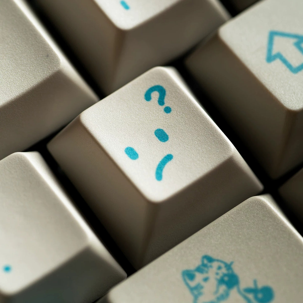 FBB Retro Snow Blue Keycap Set, Cherry Profile, Dye Sub PBT