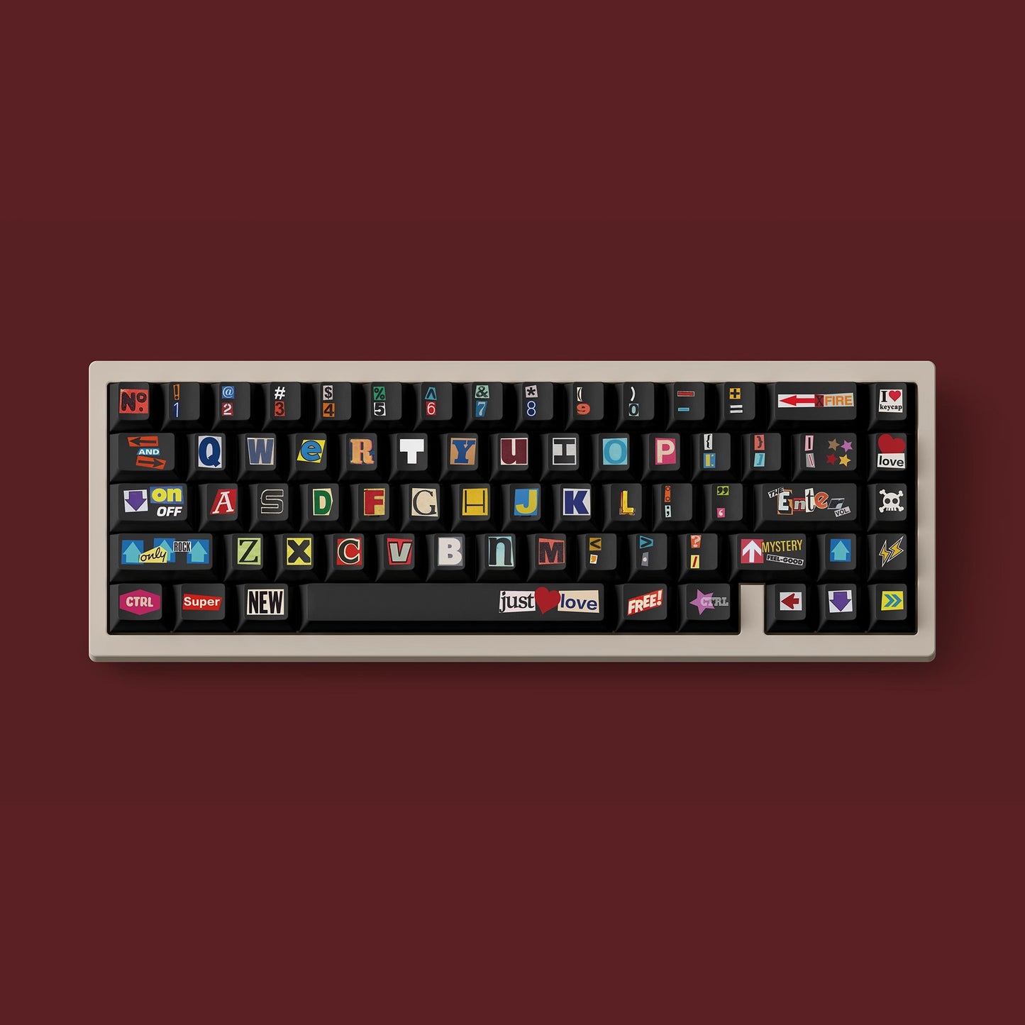 FBB Stickers Keycap Set, Cherry Profile, Dye Sub PBT Key Cap