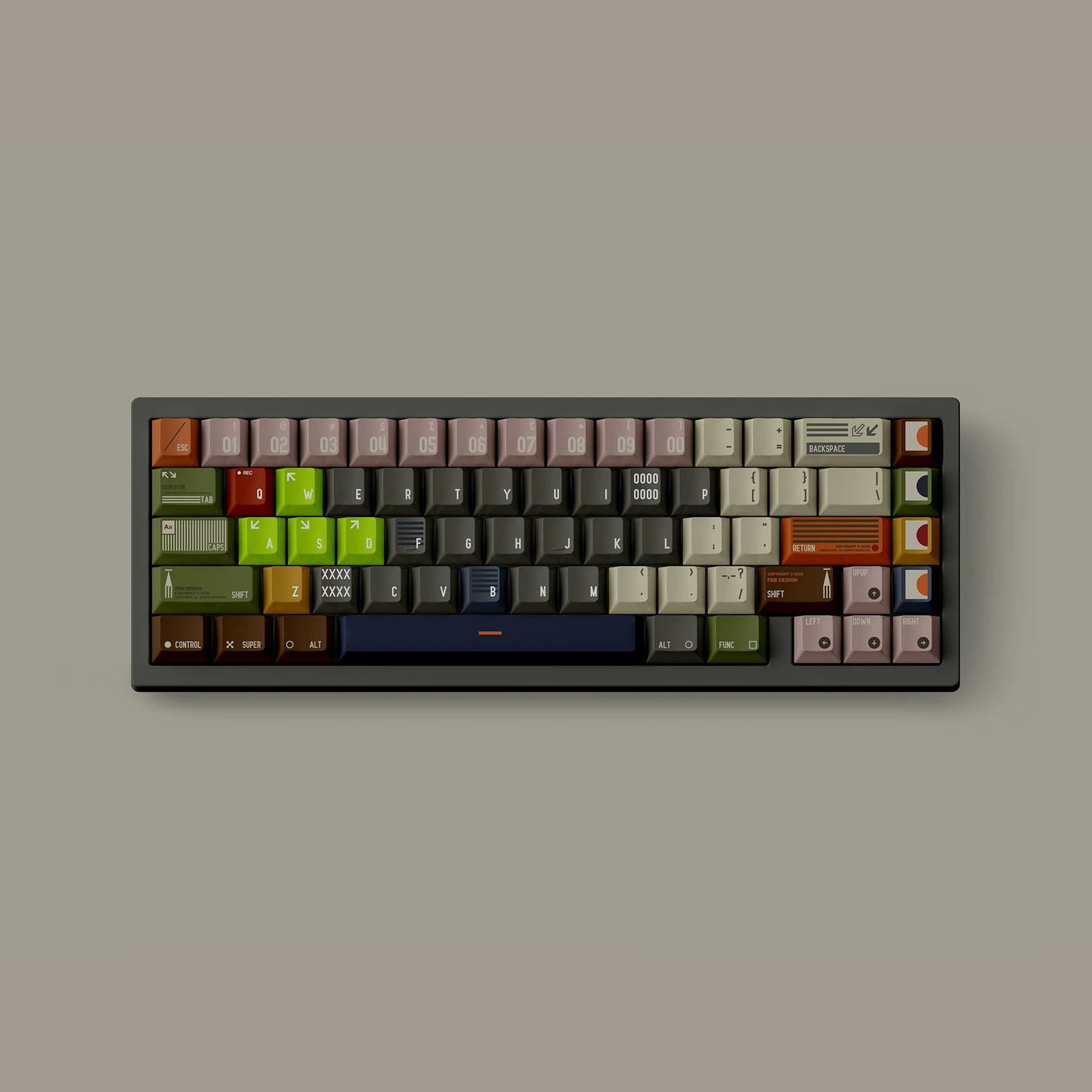 FBB Unorthodox Keycap Set, Cherry Profile, Dye Sub PBT