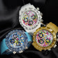 Flower Watch Mod - Chronograph / White Acrylic Case & Bezel