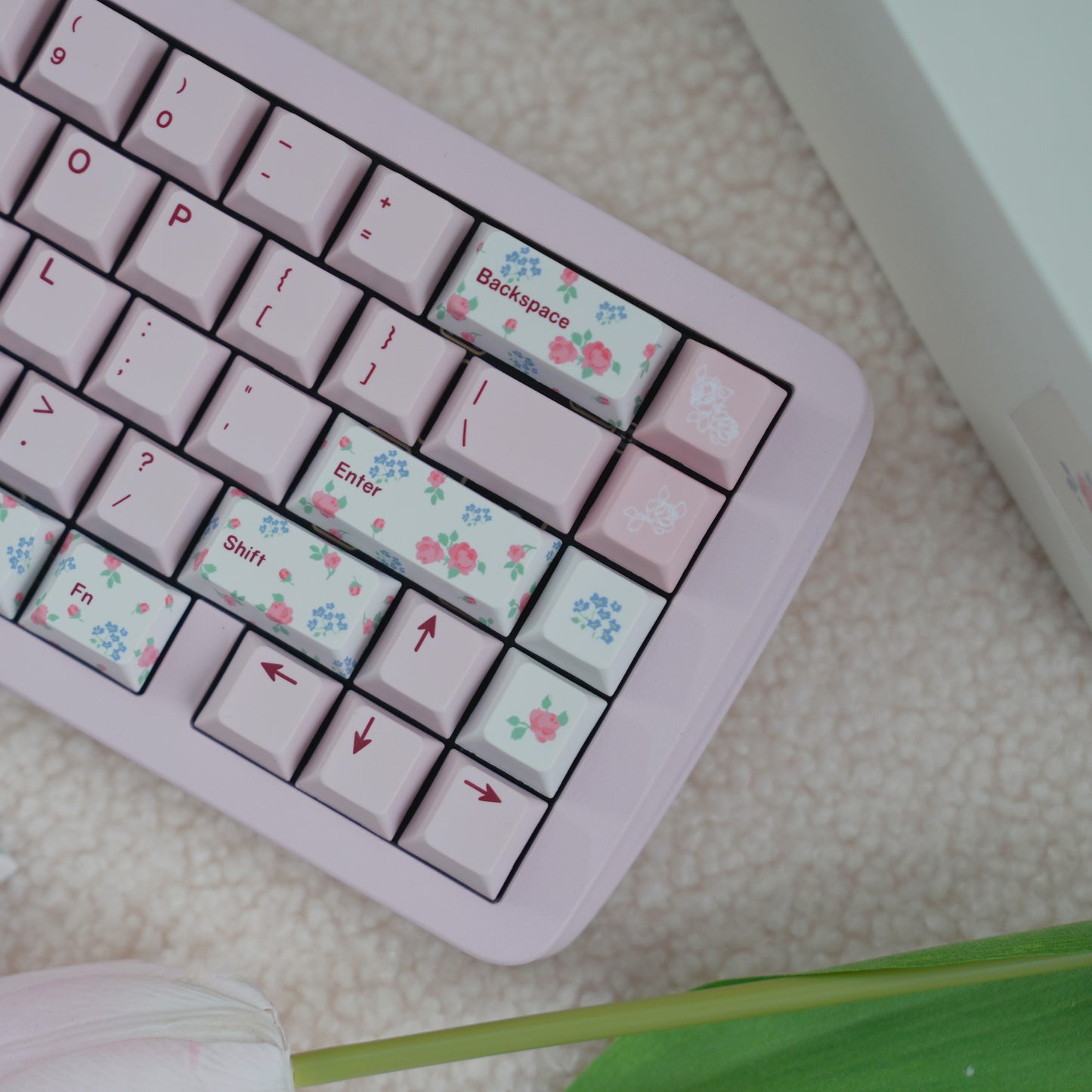 Keyria Labs Flower Garden Keycap Set, Cherry Profile, Dye Sub PBT Cute Key Cap