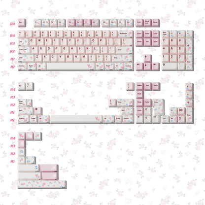 Flower Garden Keycap Set, Cherry Profile, Dye Sub PBT Key Cap