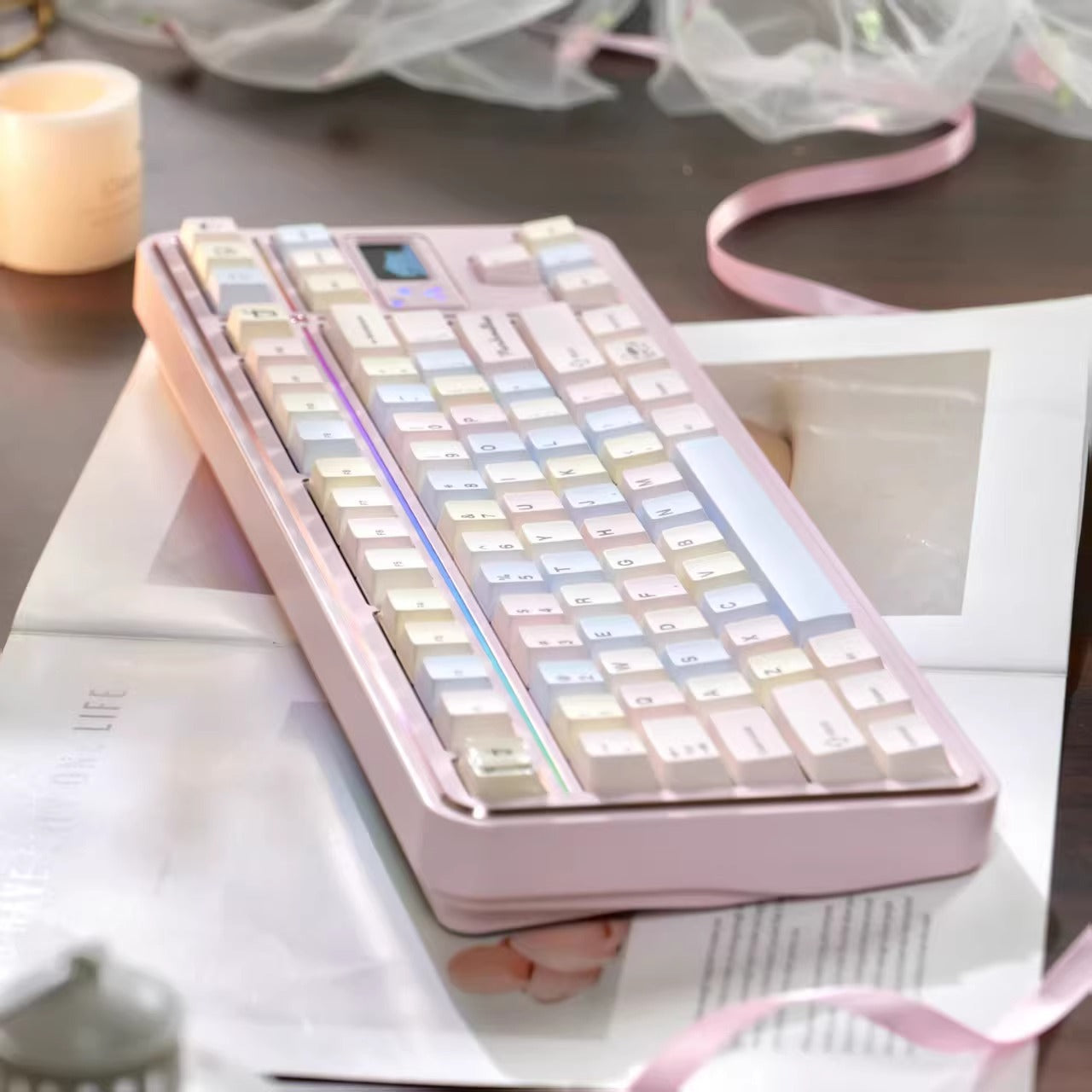 Fmate80 TKL Mechanical Keyboard Barebone with Screen