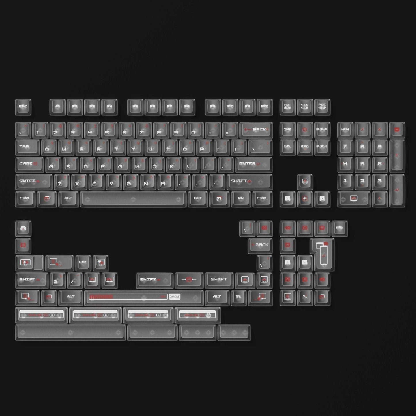 Fog Crystal Keycap Set, Cherry Profile, Dye Sub PBT Cute Key Cap