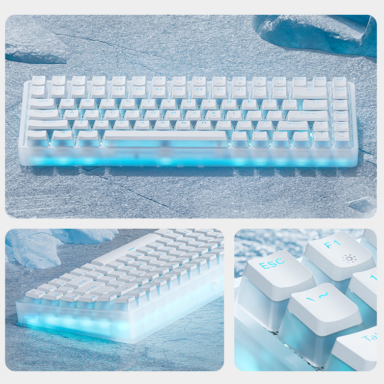 Onikuma G30 75% Frosted Clear Mechanical Keyboard