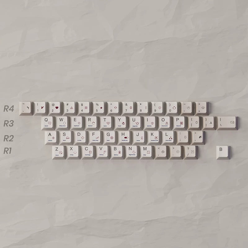 80Retros GAME 1989 Heritage Keycap Set, Cherry Profile, PBT Key Cap Set