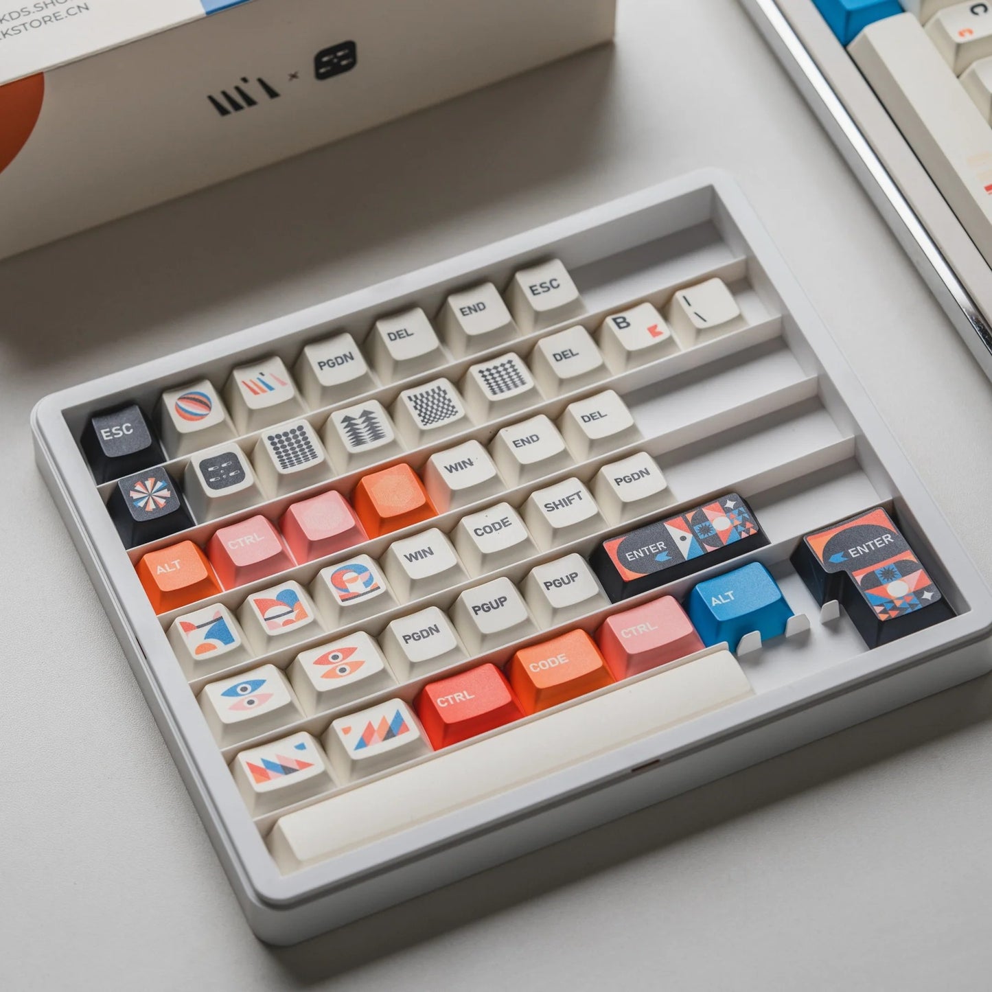 WUkds Geometry Keycap Set, Cherry Profile, Dye Sub PBT Key Cap