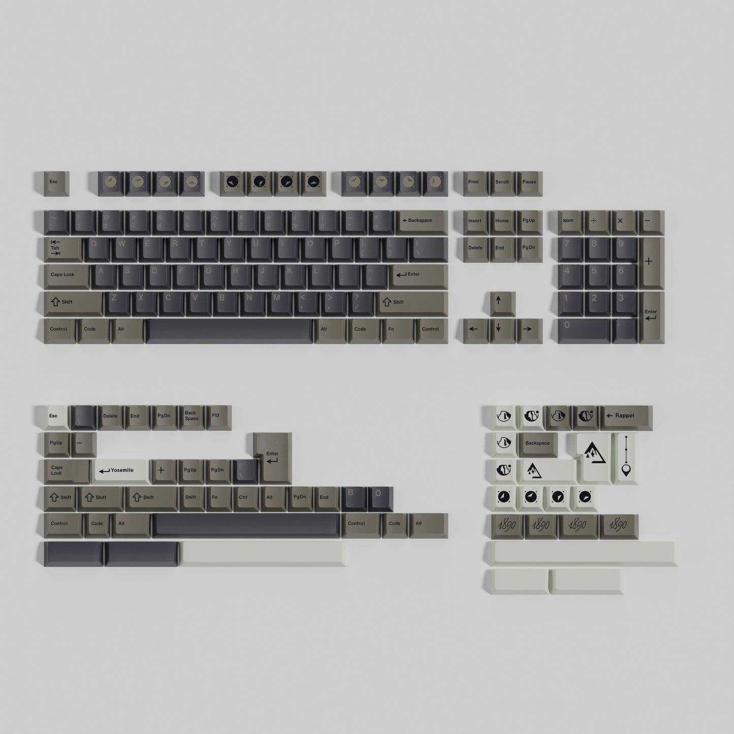 GMK Boulder Keycap Set, Cherry Profile, Dye Sub PBT Key Cap