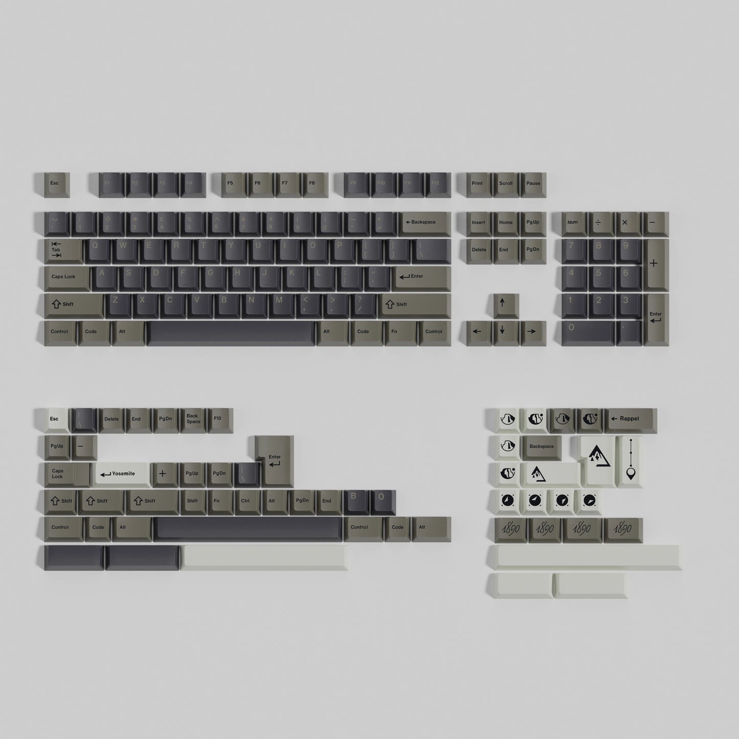 GMK Boulder Keycap Set, Cherry Profile, Dye Sub PBT Key Cap