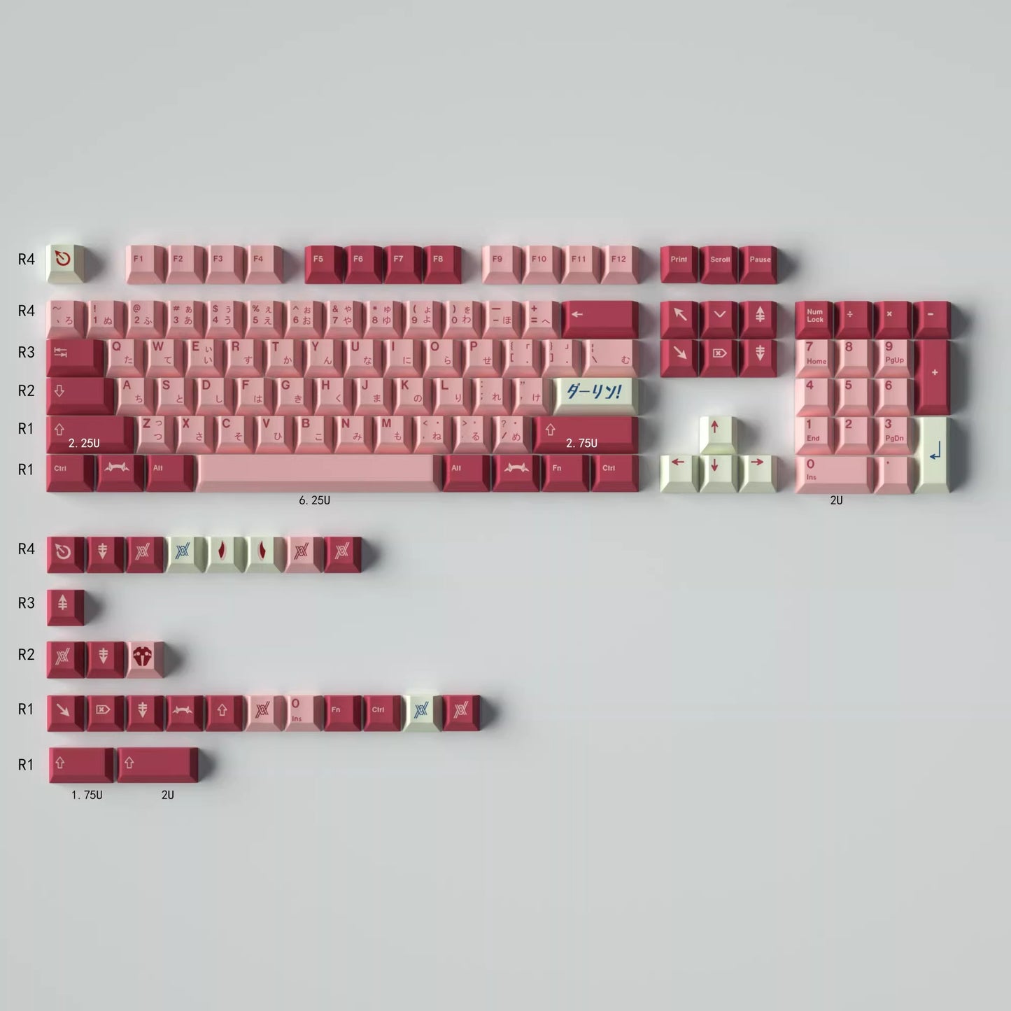 GMK Darling Keycap Set, Cherry Profile, PBT Dye Sub Key Cap