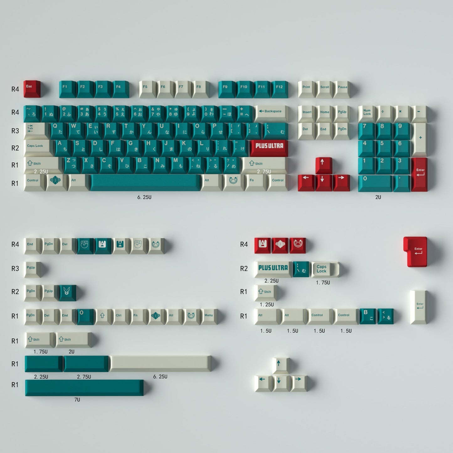GMK Deku Keycap Set, Cherry Profile, PBT Dye Sub Key Cap