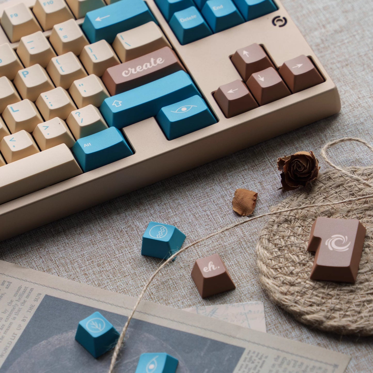 GMK Earth Tones Keycap Set, Cherry Profile, PBT Dye Sub Key Cap