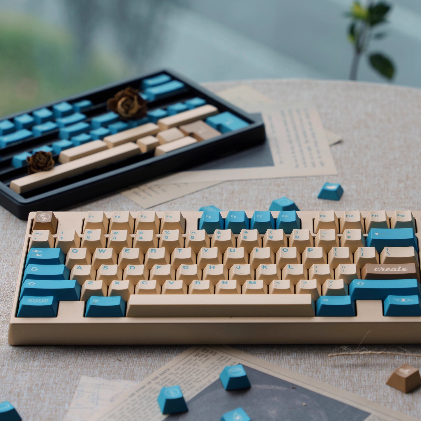GMK Earth Tones Keycap Set, Cherry Profile, PBT Dye Sub Key Cap
