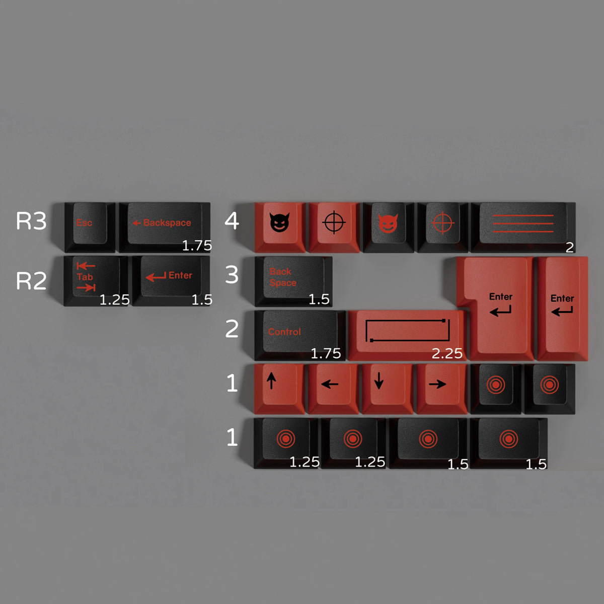 GMK Evil Dolch Keycap Set, Cherry Profile, PBT Dye Sub Key Cap