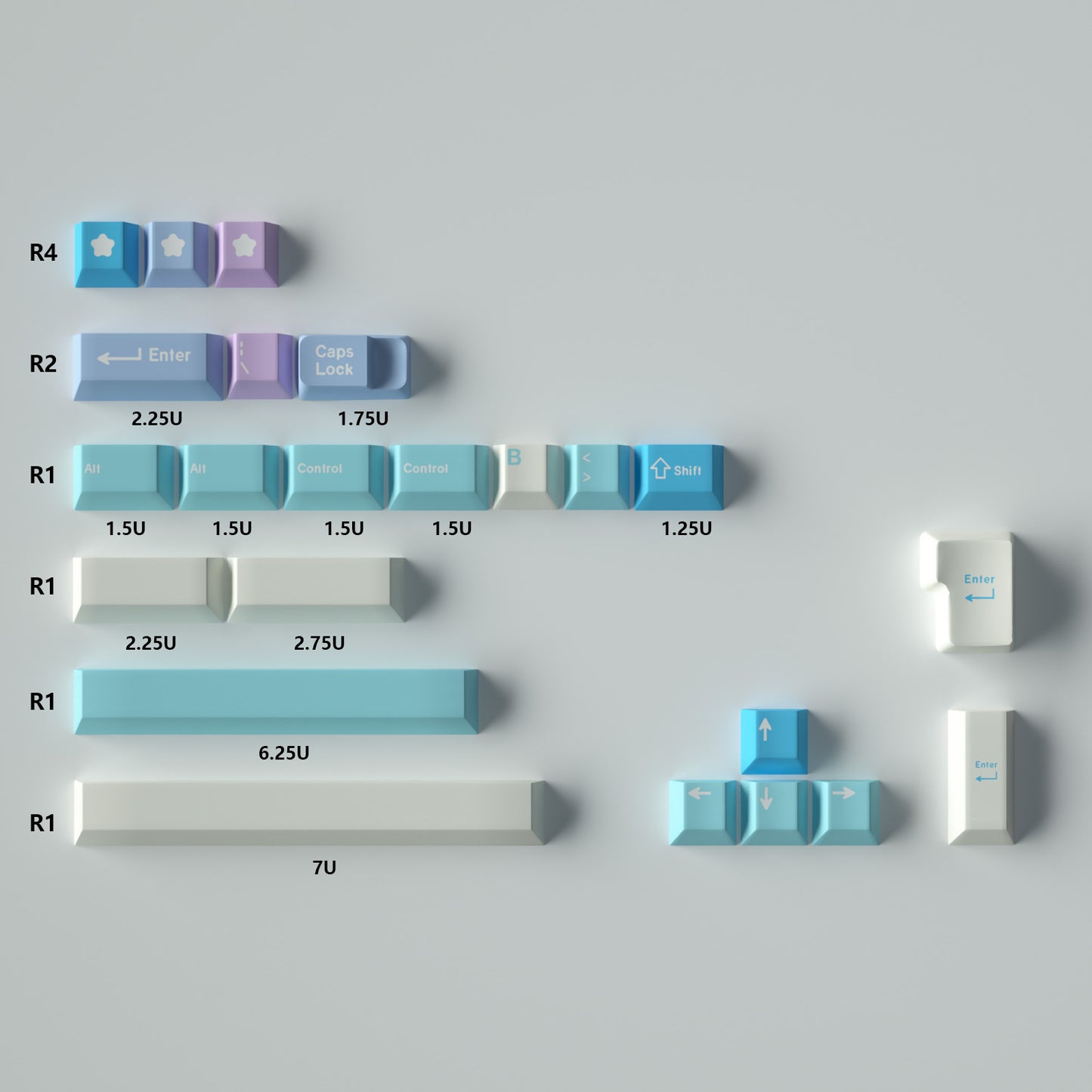 GMK Fairy Keycap Set, Cherry Profile, PBT Dye Sub Key Cap