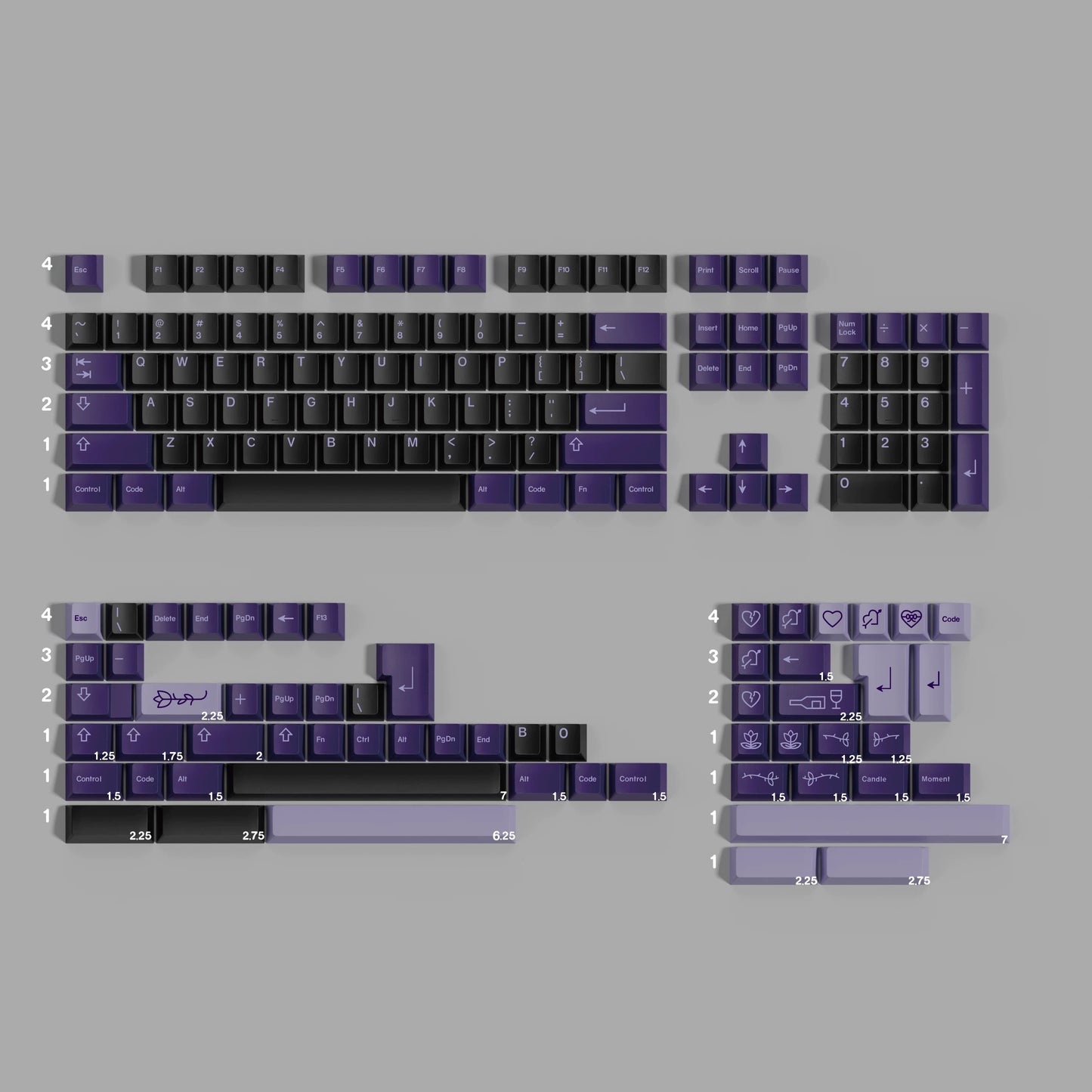 GMK First Love Keycap Set, Cherry Profile, PBT Dye Sub Key Cap