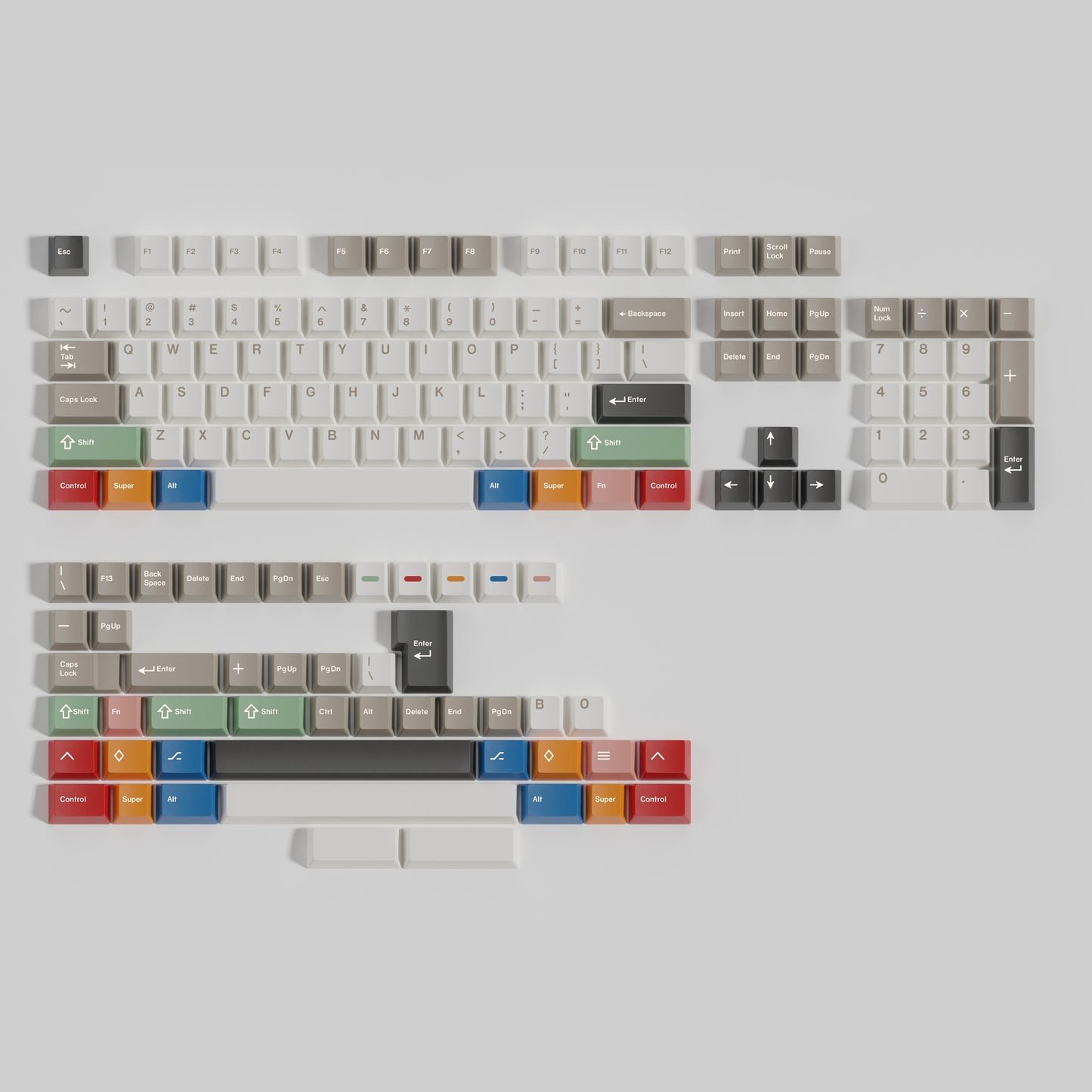 GMK Foundation Keycap Set, Cherry Profile, Dye Sub PBT Key Cap
