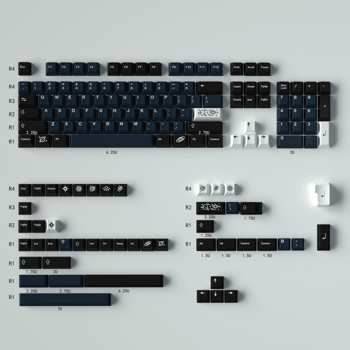 Pronthey GMK Galaxy Keycap Set, Cherry Profile, PBT Dye Sub Key Cap – Nouvolo