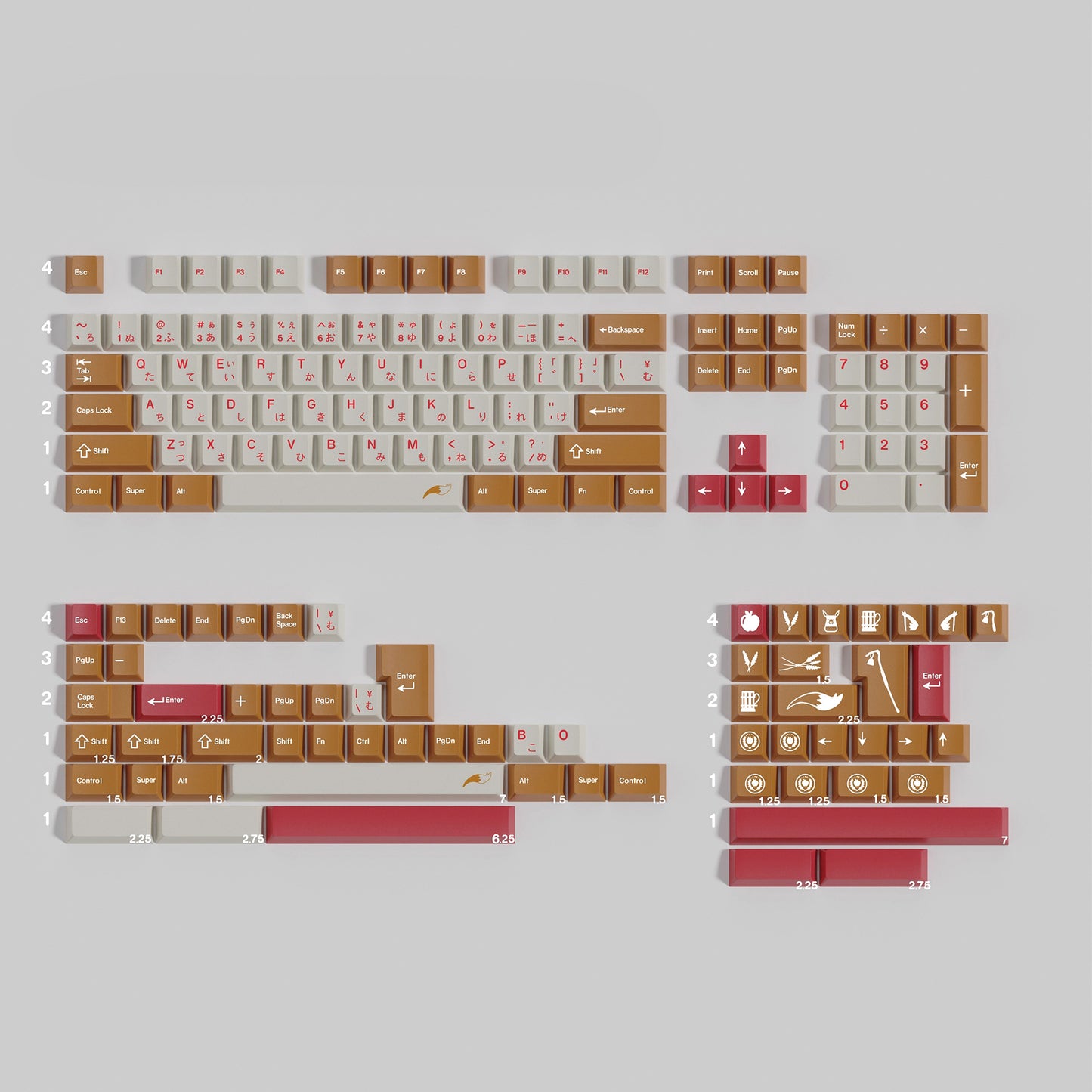 GMK Harvest Keycap Set, Cherry Profile, Dye Sub PBT