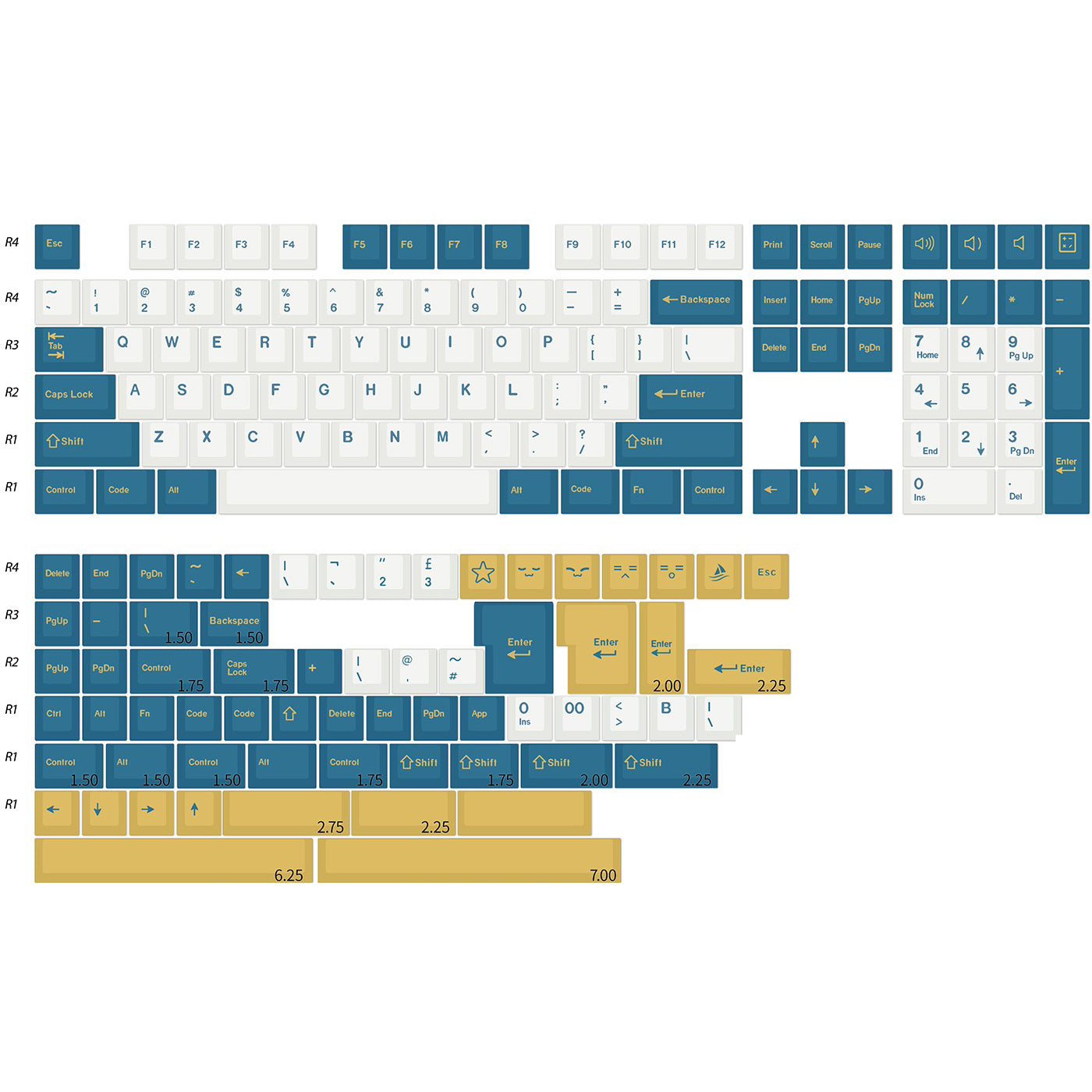 GMK Merlin Keycap Set, Cherry Profile, Double Shot PBT Key Cap